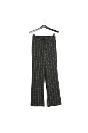 Khaki checked tailored pants