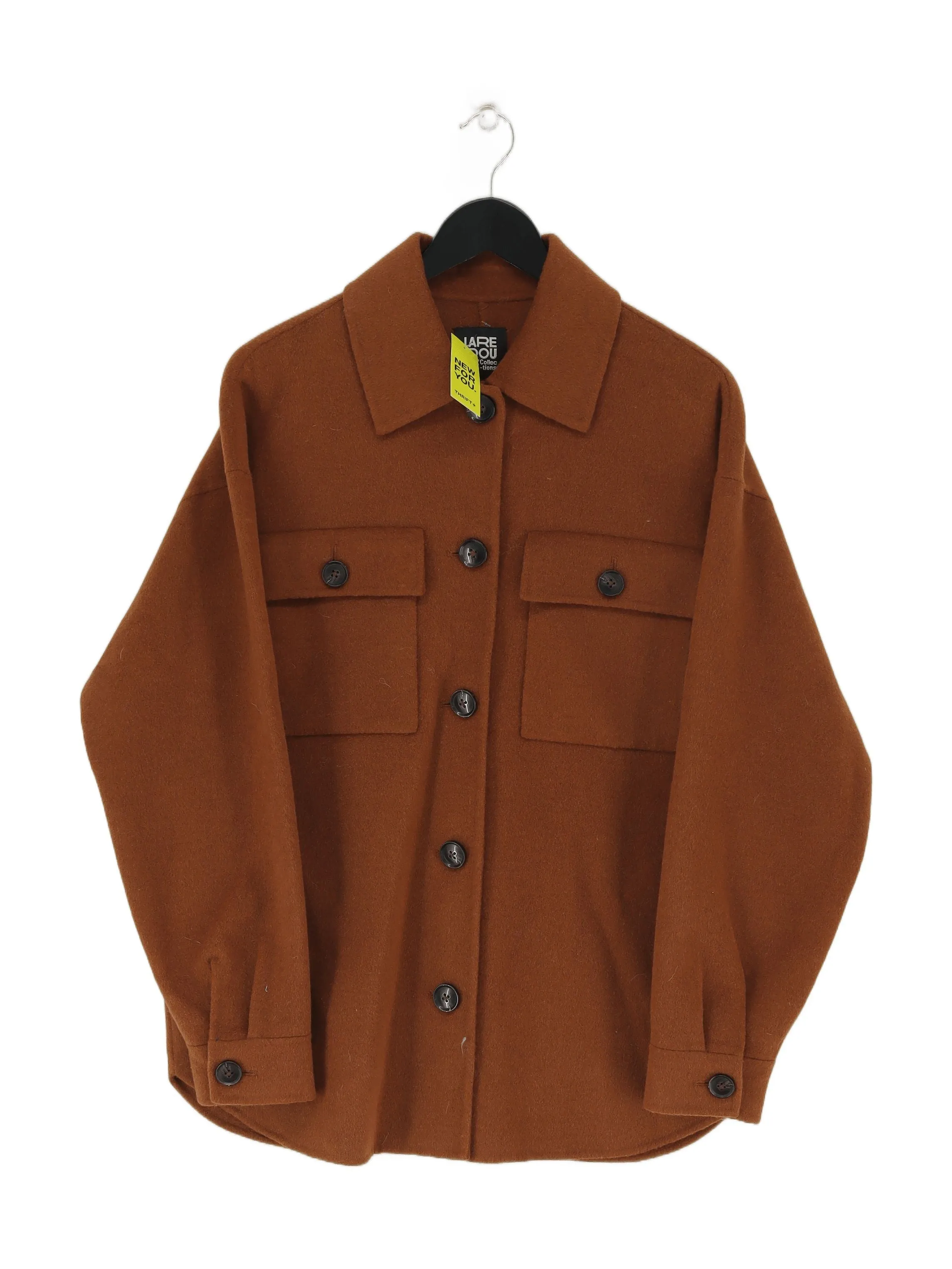La Redoute Women's Jacket UK 12 Brown Wool with Polyester