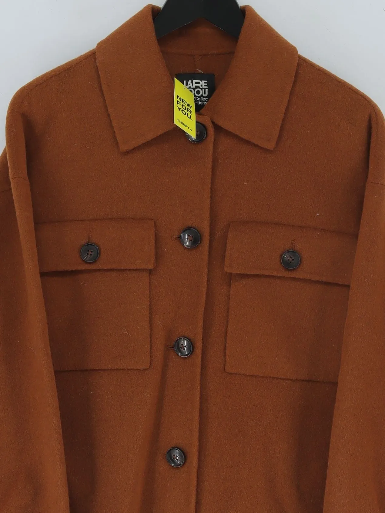 La Redoute Women's Jacket UK 12 Brown Wool with Polyester