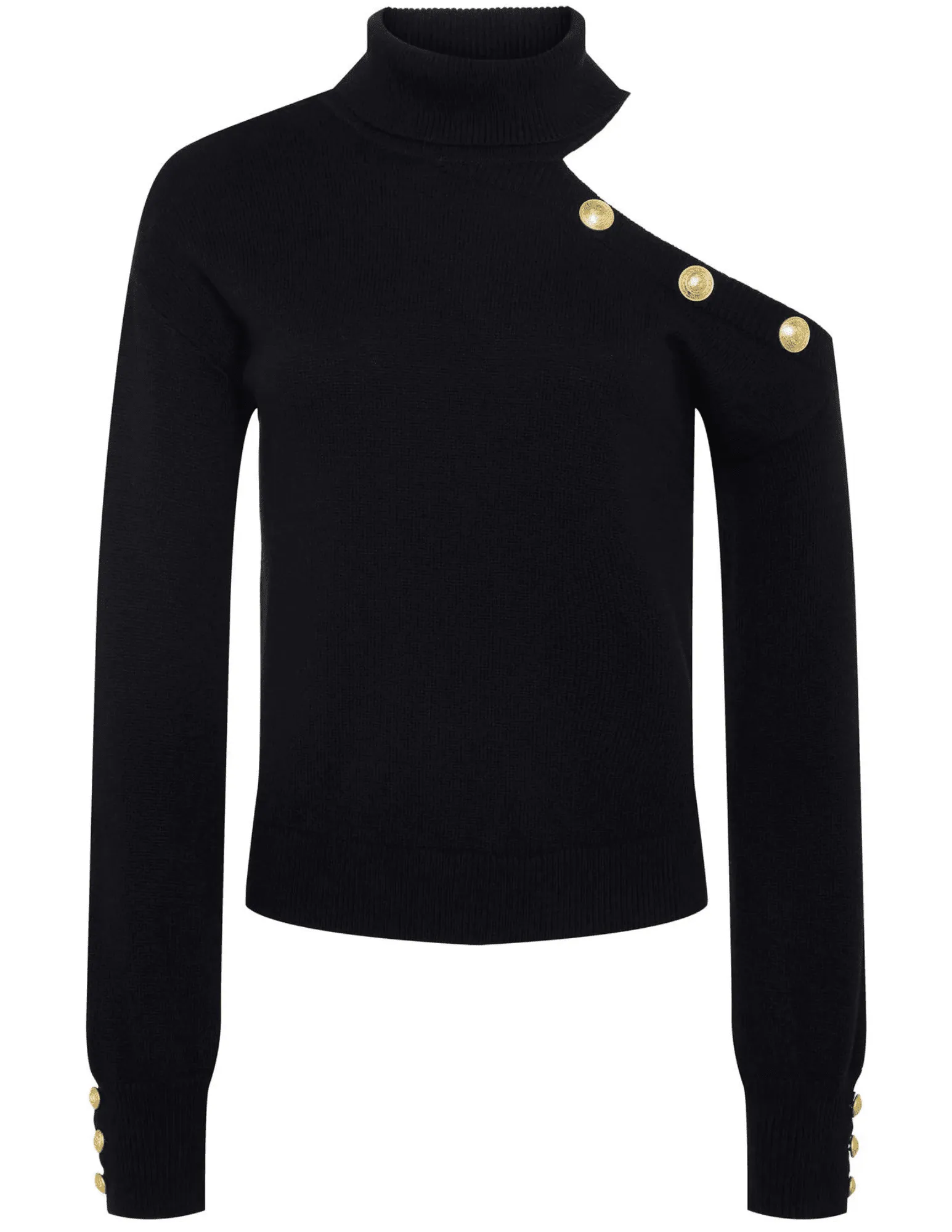 L'Agence Brixie One Shoulder Turtleneck Sweater