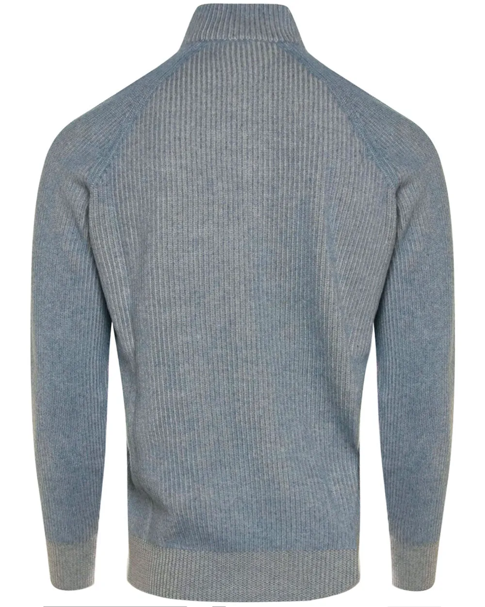 Light Blue Cashmere Quarter Zip Sweater