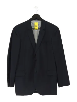 Linea Men's Blazer L Blue Wool with Mohair