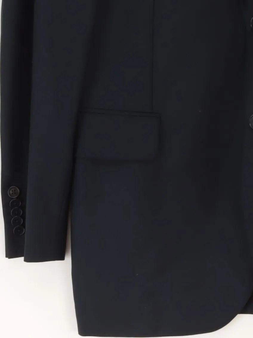 Linea Men's Blazer L Blue Wool with Mohair