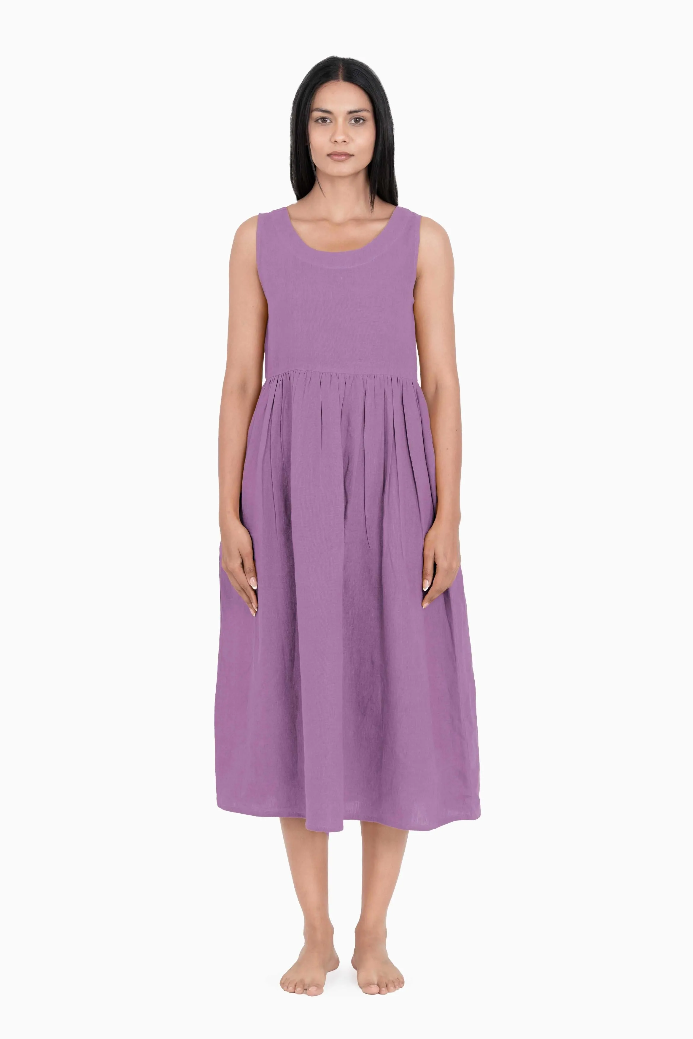Linen Achill Dress-Petal Pink