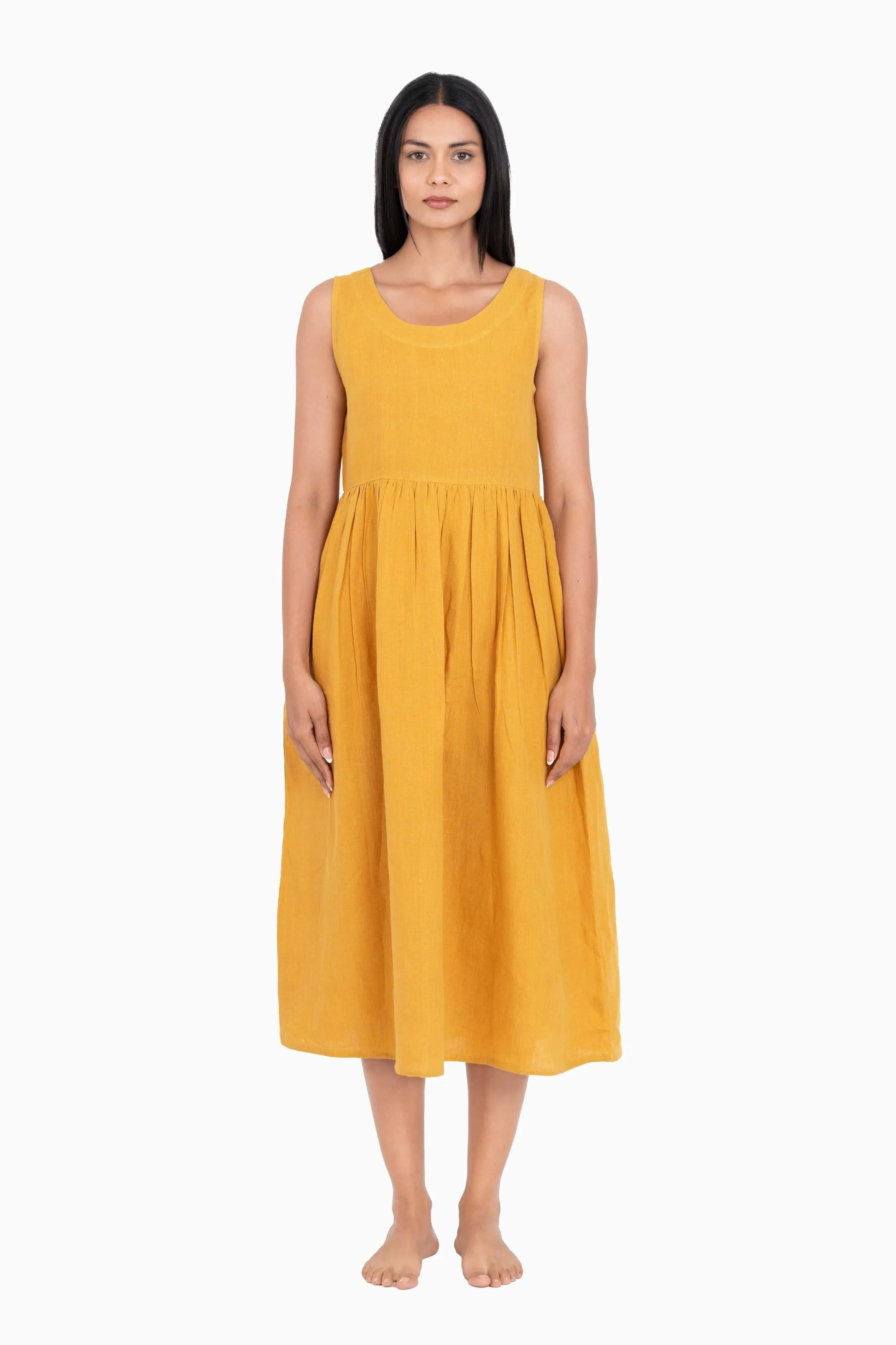 Linen Achill Dress-Petal Pink