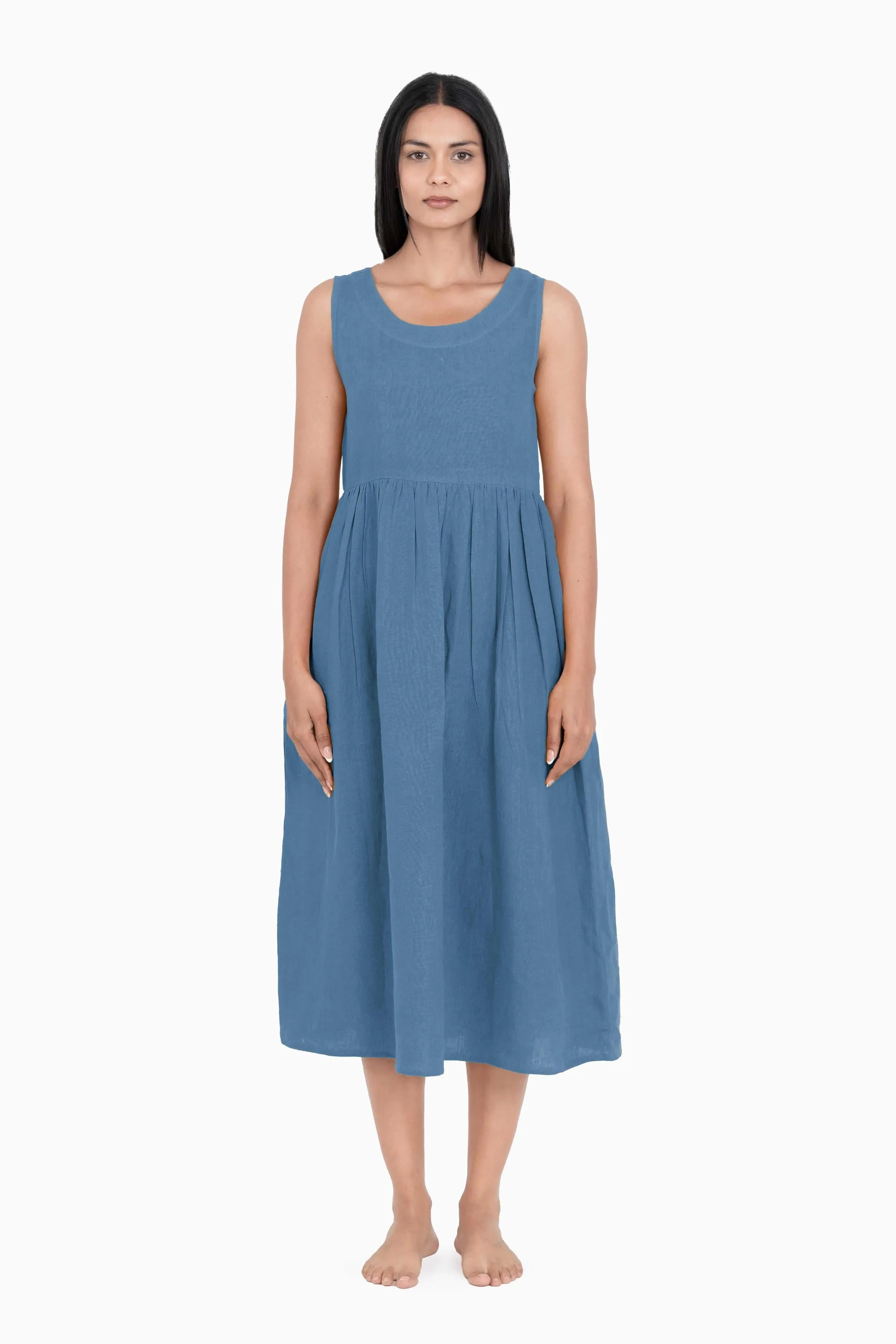 Linen Achill Dress-Petal Pink