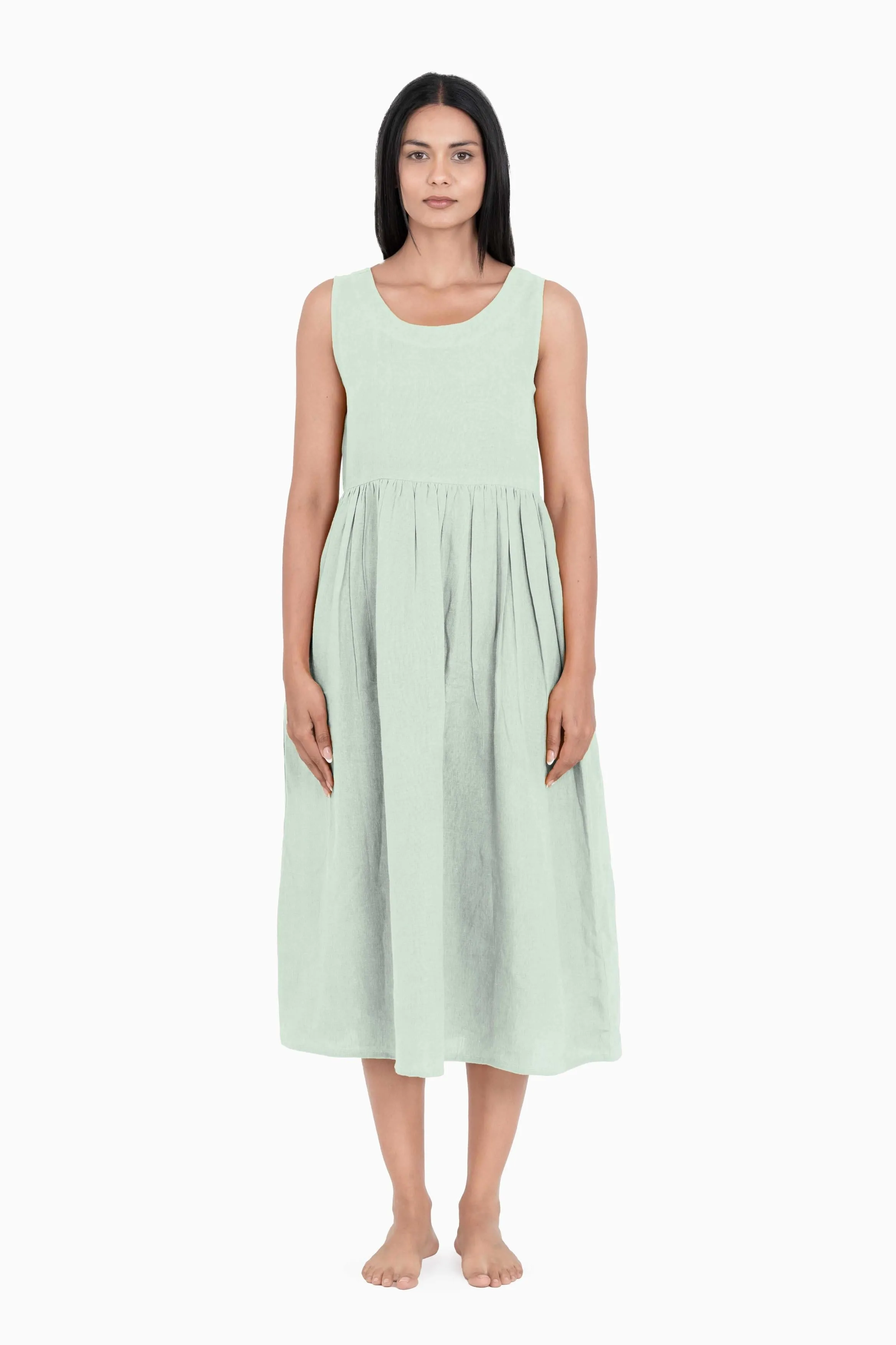 Linen Achill Dress-Petal Pink