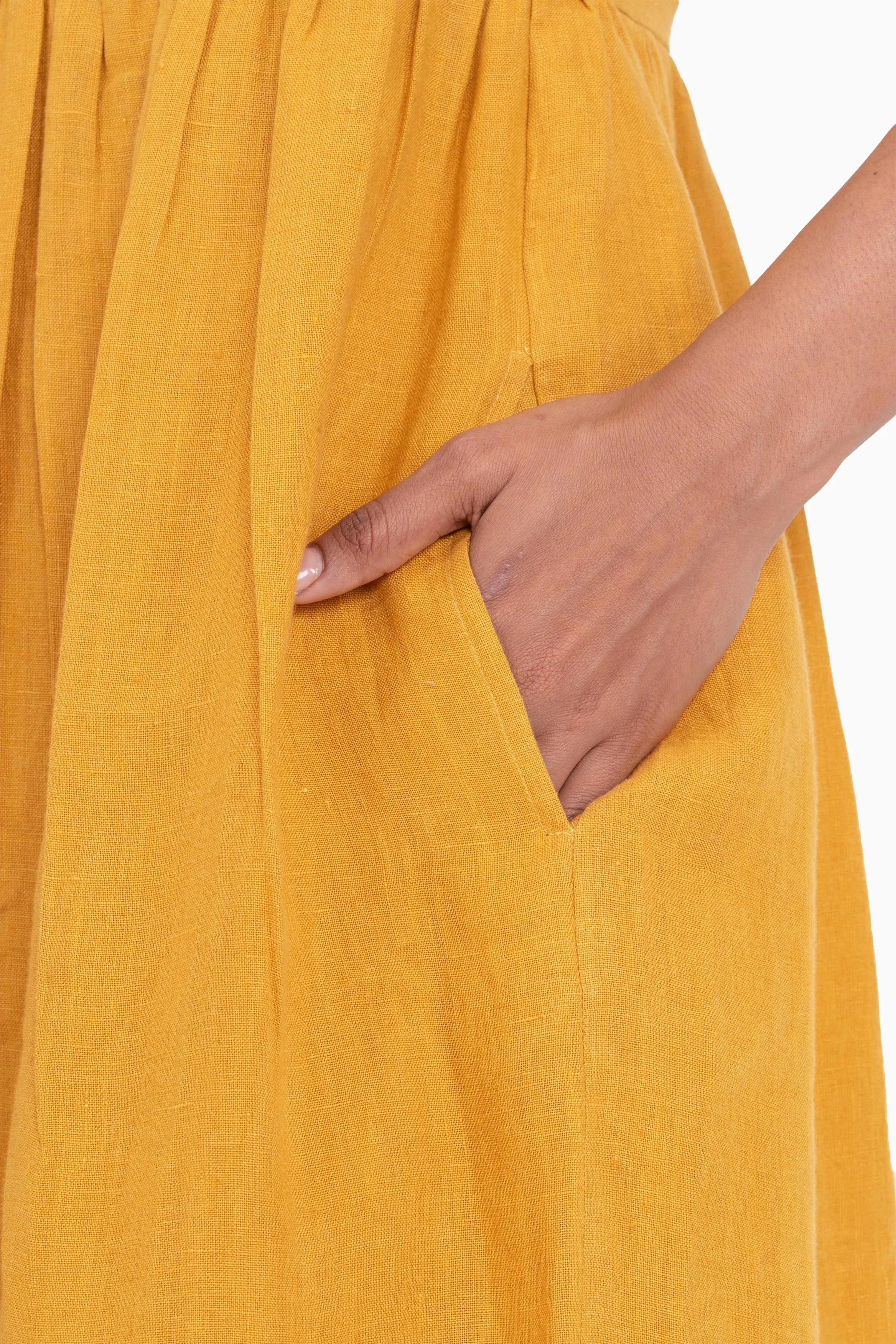 Linen Achill Dress-Petal Pink
