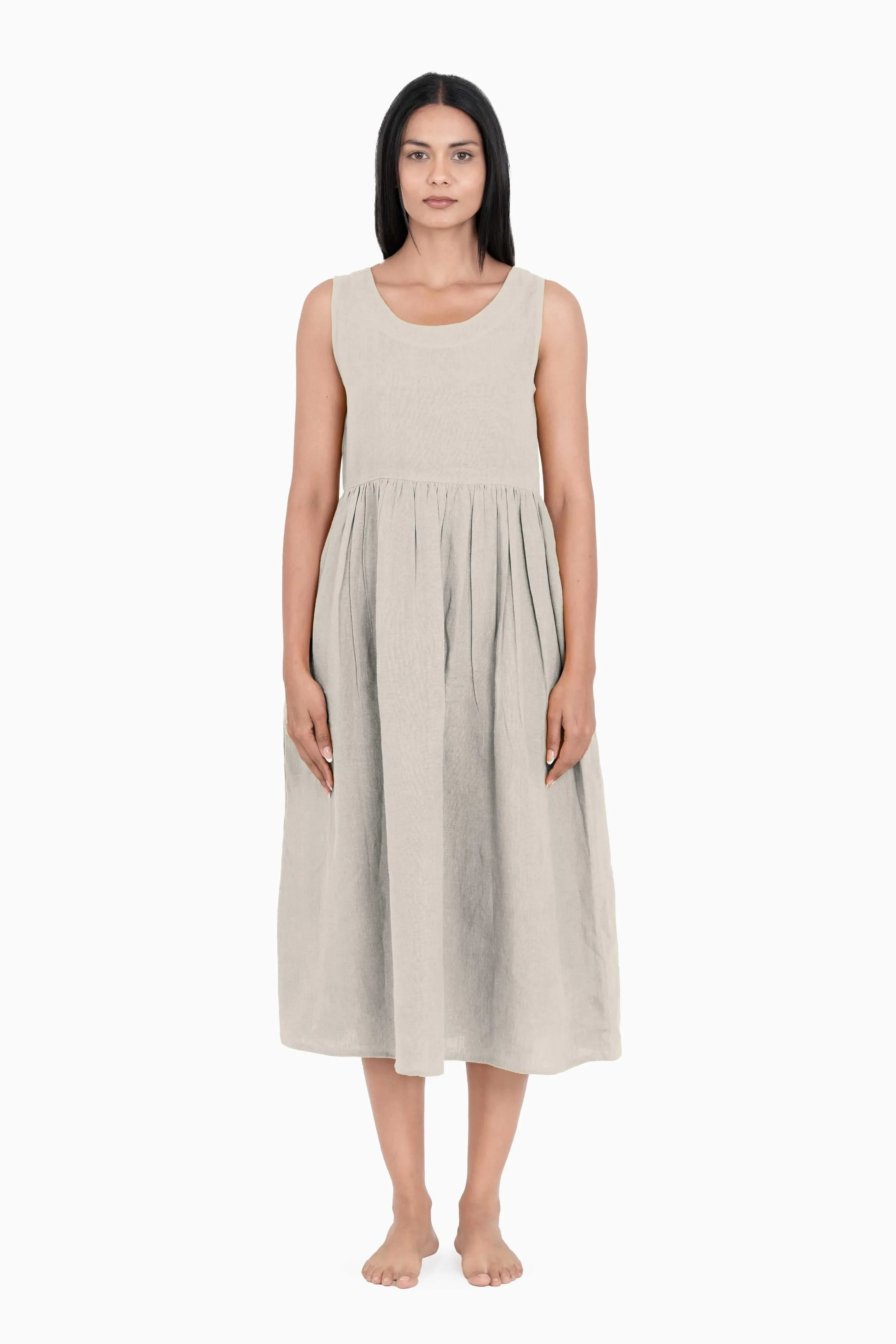 Linen Achill Dress-Petal Pink