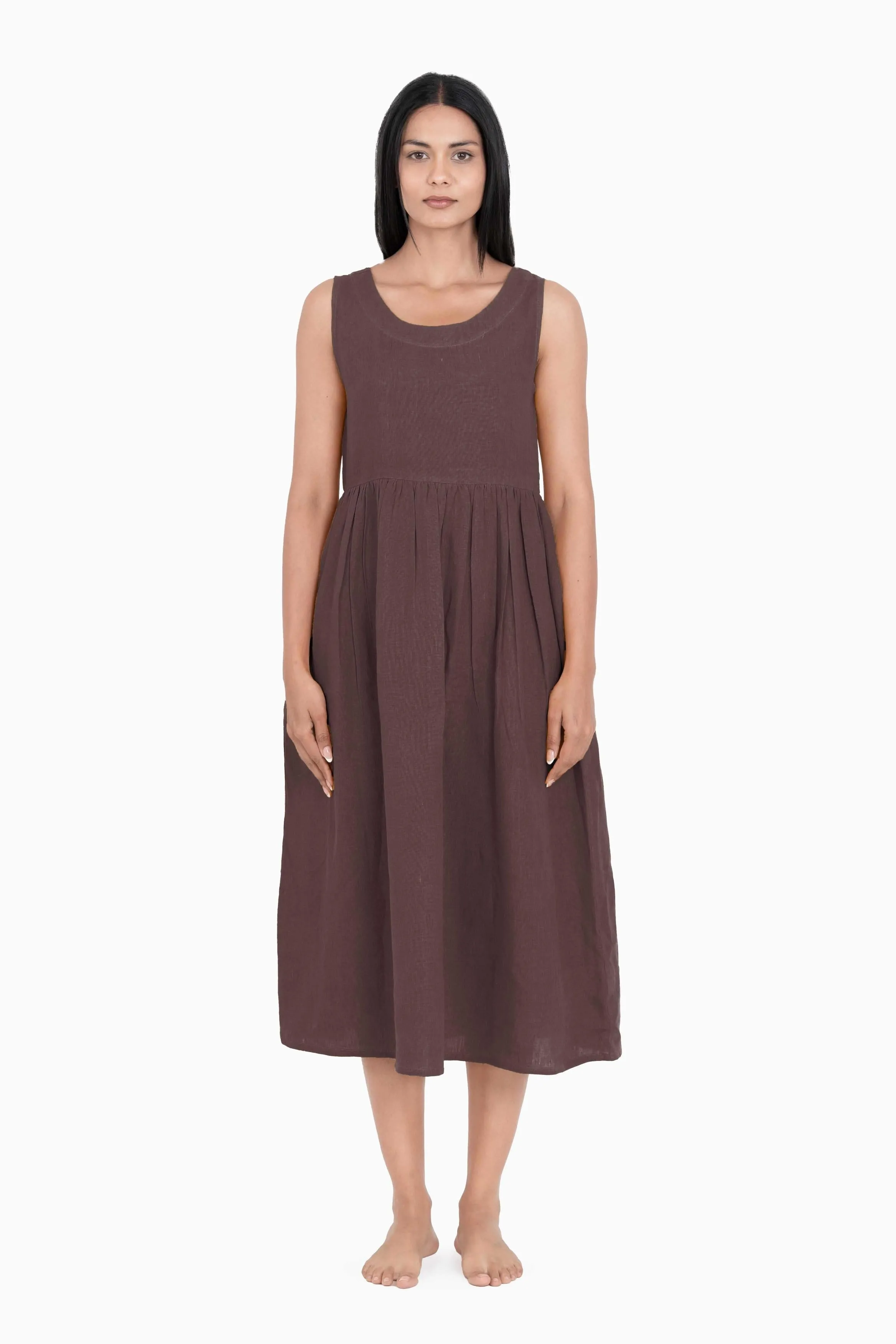 Linen Achill Dress-Petal Pink