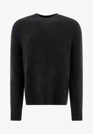 Logo Jacquard Cashmere Sweater