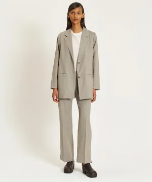 Long Blazer in beige brown