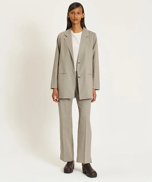 Long Blazer in beige brown