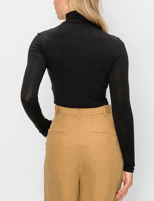 Long Sleeve Turtleneck Crop Top