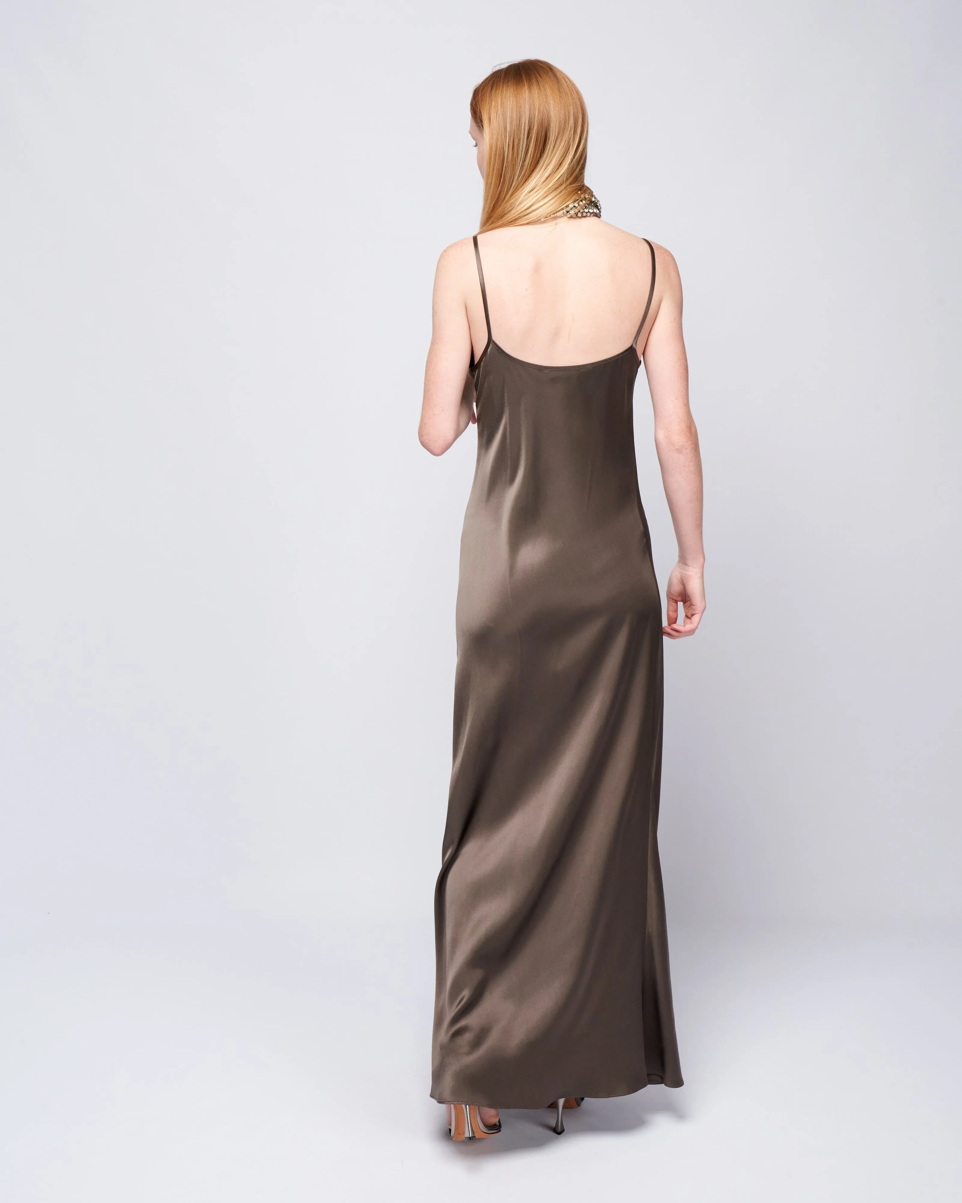long slip dress - mink