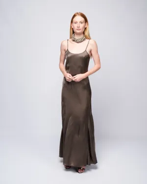 long slip dress - mink