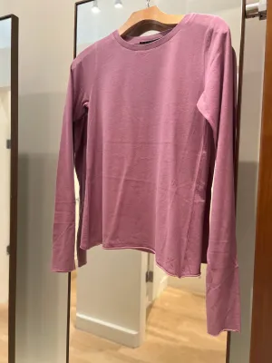 L/S Fitted Tee in Rosewood