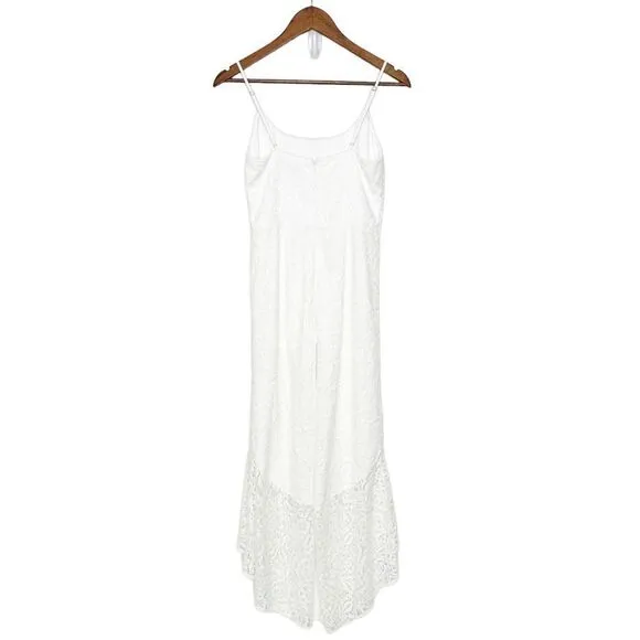Lulu’s Always Gorgeous White Lace High-Low Midi Dress