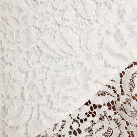 Lulu’s Always Gorgeous White Lace High-Low Midi Dress