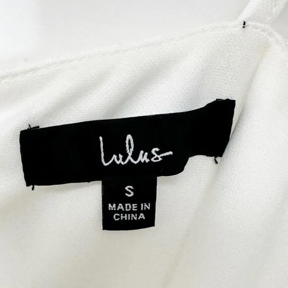 Lulu’s Always Gorgeous White Lace High-Low Midi Dress