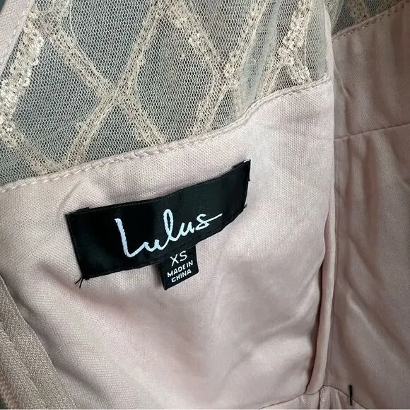 Lulu’s NWT Party Favor Rose Gold Sequin Bodycon Dress Champagne Cocktail Dress