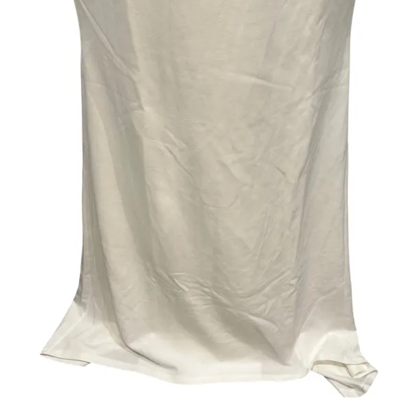 Lulus Romantic Glow White Backless Pearl Bow Maxi Dress Size Small NWOT