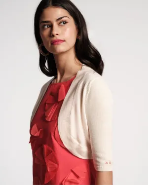 Lupita Merino Cardigan - Oyster