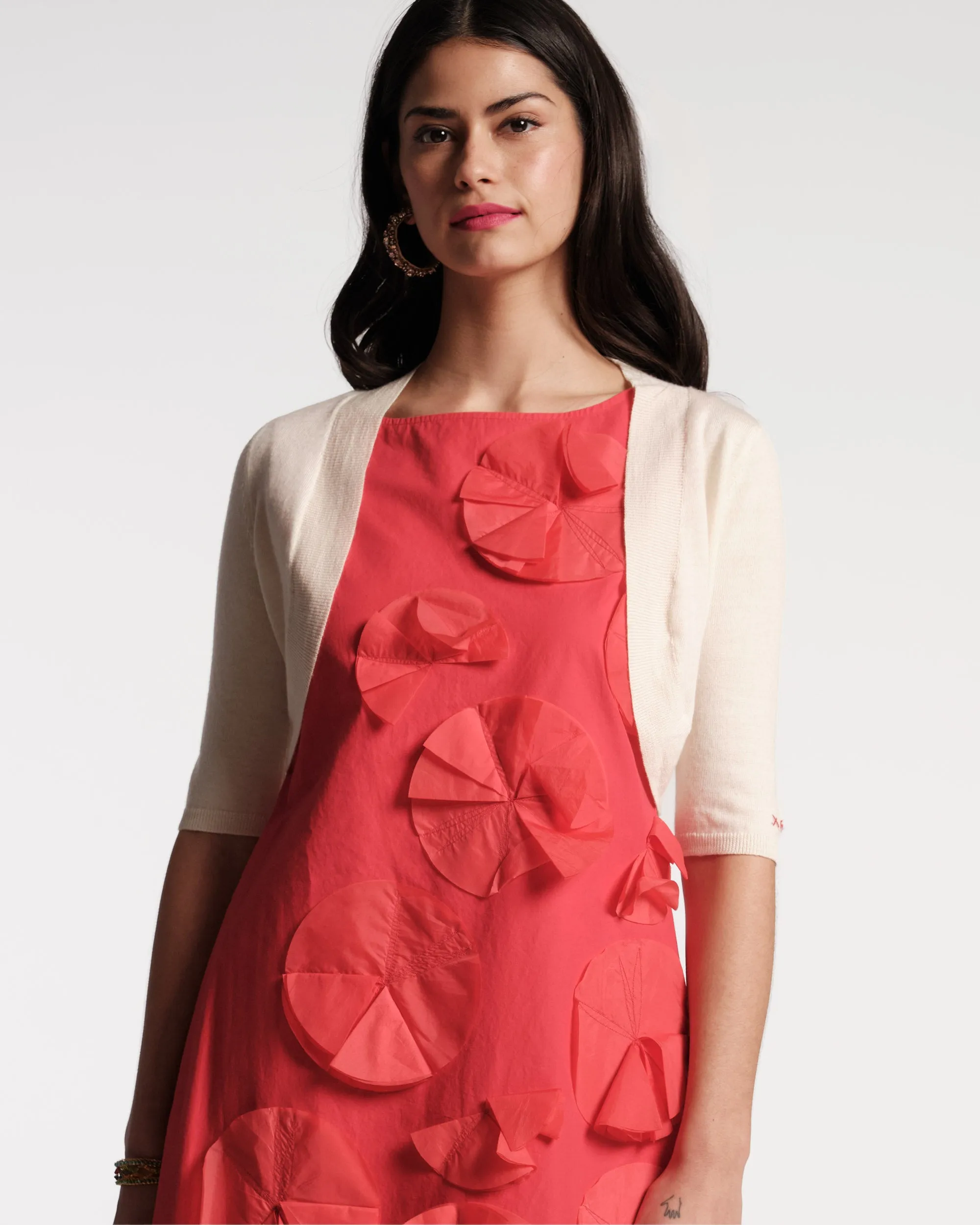 Lupita Merino Cardigan - Oyster