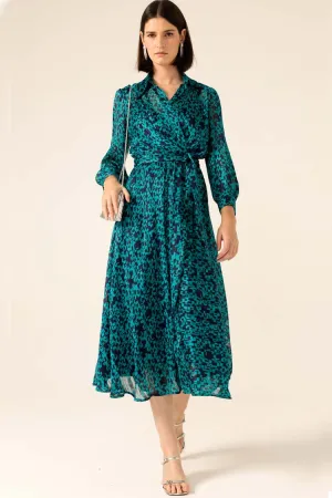Lush Lagoon Dress in Navy Aqua