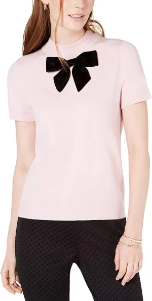 Maison Jules Bow-Neck Sweater Pink Size Medium