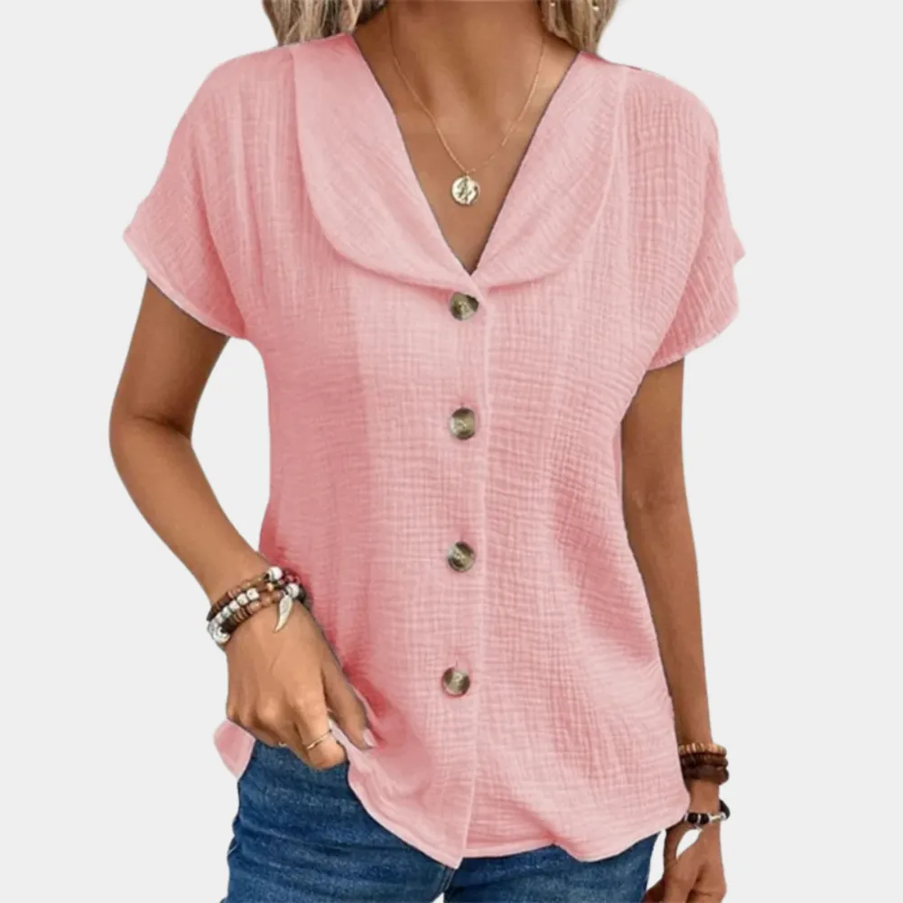 Marilyn - Blouse with Buttons - Lightweight & Comfortable