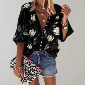 Mavis - Floral Print Blouse for Women - Fashionable & Easy to Wear