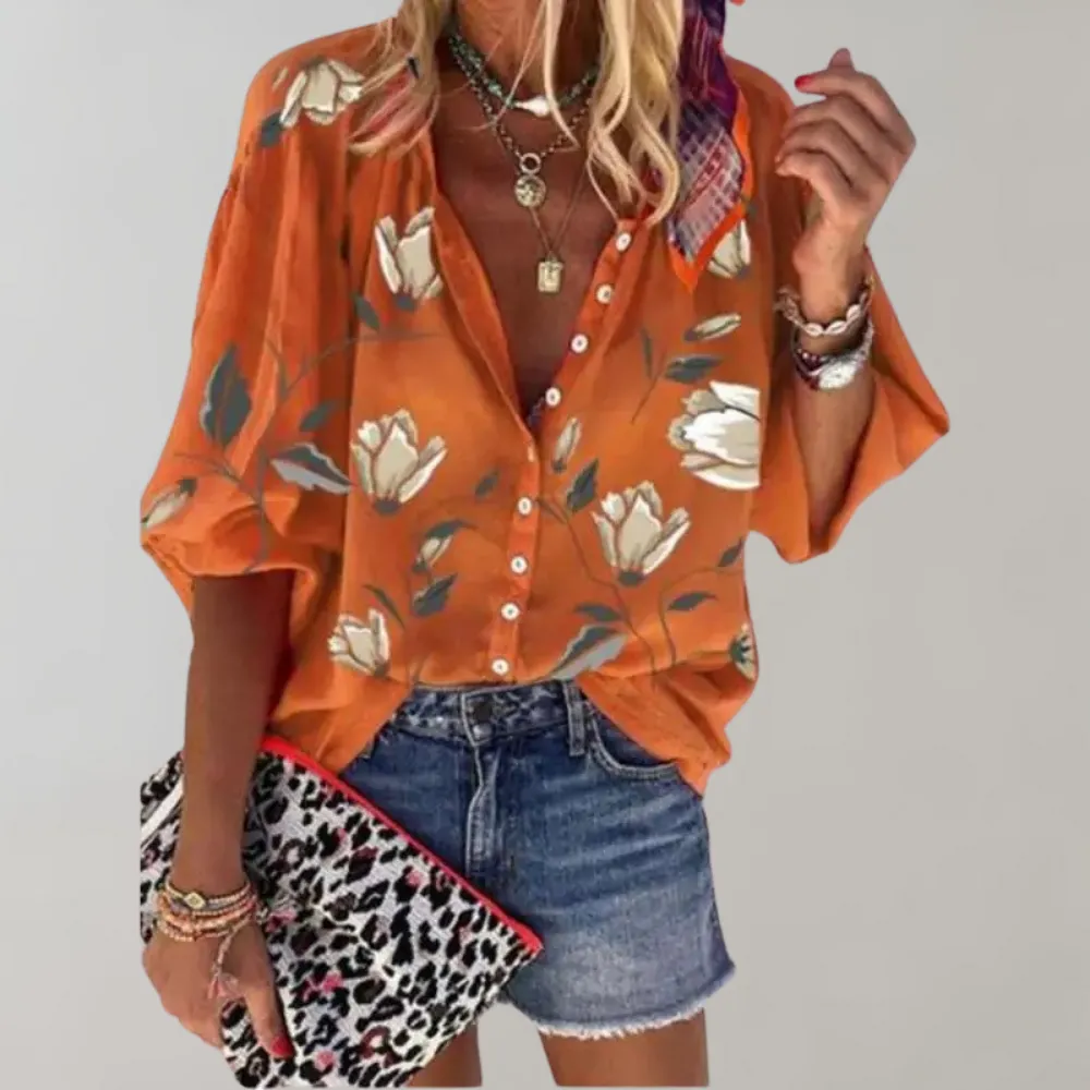 Mavis - Floral Print Blouse for Women - Fashionable & Easy to Wear
