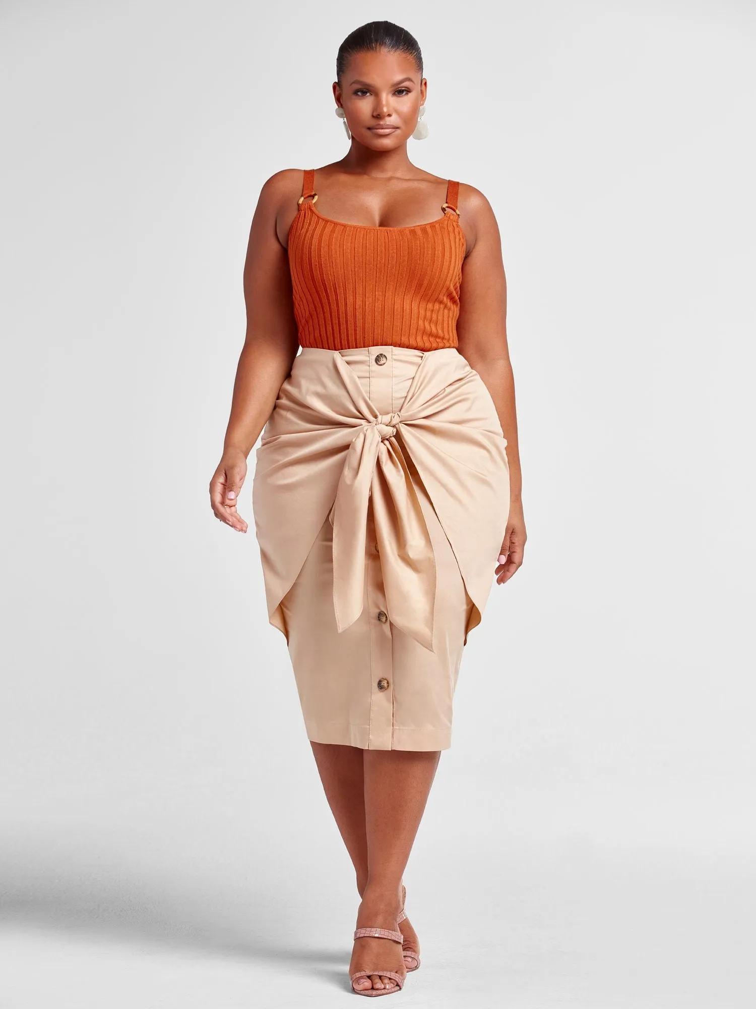 Melanie Rib Knit Tank with O-Ring Straps