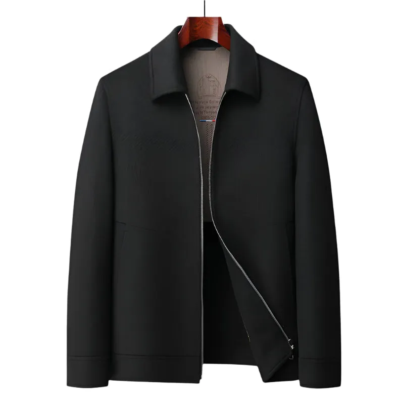 Men's 100% Pure Wool Double-Faced Jacket | Luxury Handcrafted Winter Collection