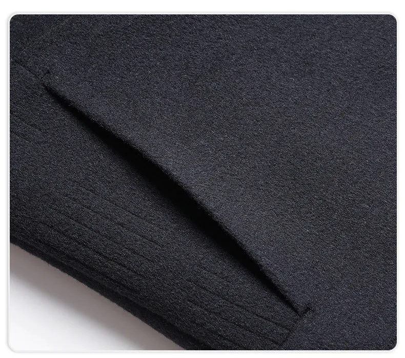 Men's 100% Pure Wool Double-Faced Jacket | Luxury Handcrafted Winter Collection