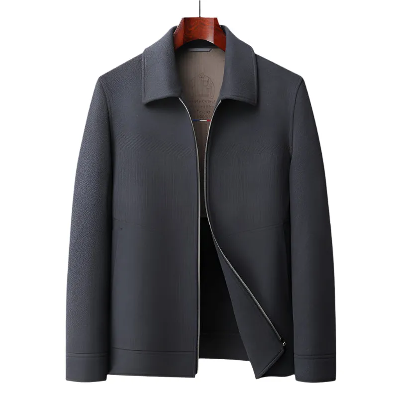 Men's 100% Pure Wool Double-Faced Jacket | Luxury Handcrafted Winter Collection