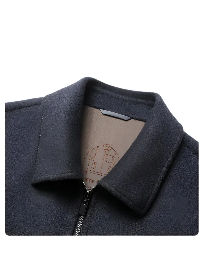 Men's 100% Pure Wool Double-Faced Jacket | Luxury Handcrafted Winter Collection
