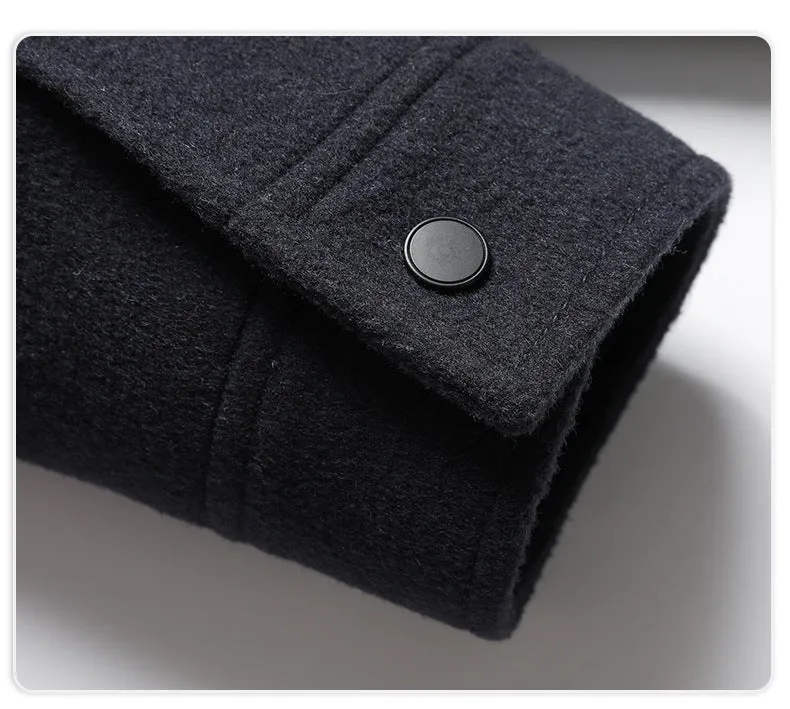 Men's 100% Pure Wool Double-Faced Jacket | Luxury Handcrafted Winter Collection