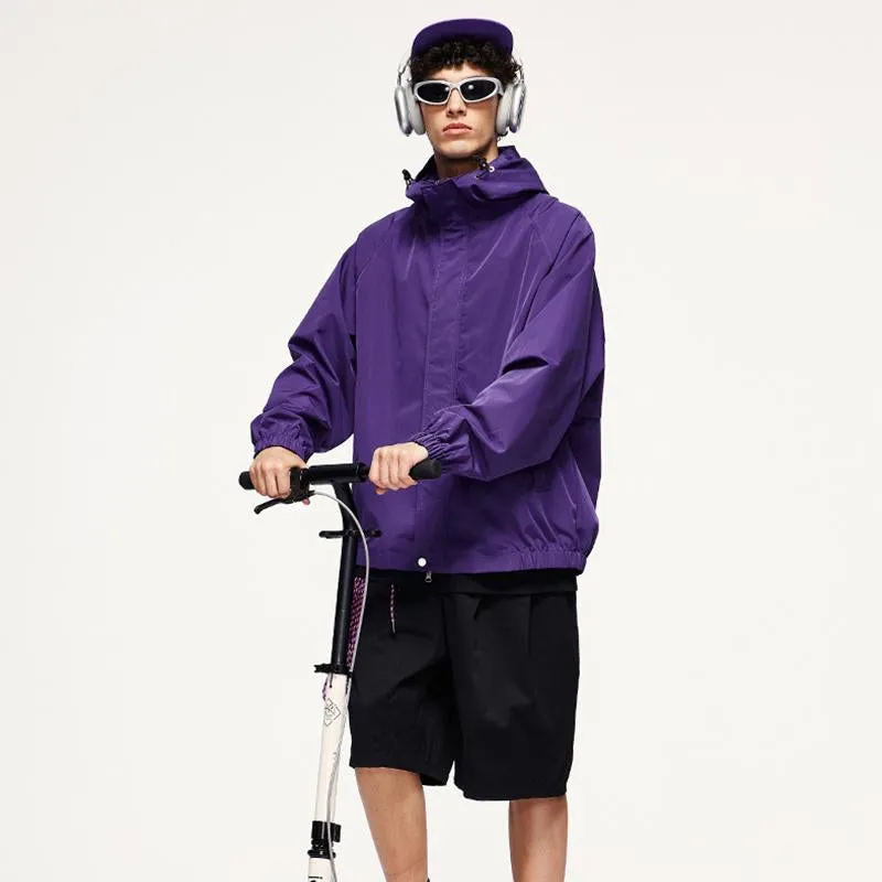 Men's | 3 Colors Minimalist Zipper Jacket 2024 Spring New Windproof Hooded Loose Men's Coat Jacket