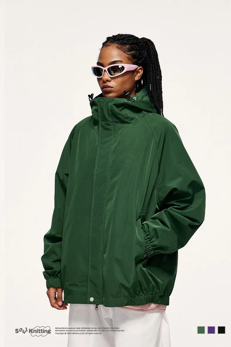 Men's | 3 Colors Minimalist Zipper Jacket 2024 Spring New Windproof Hooded Loose Men's Coat Jacket