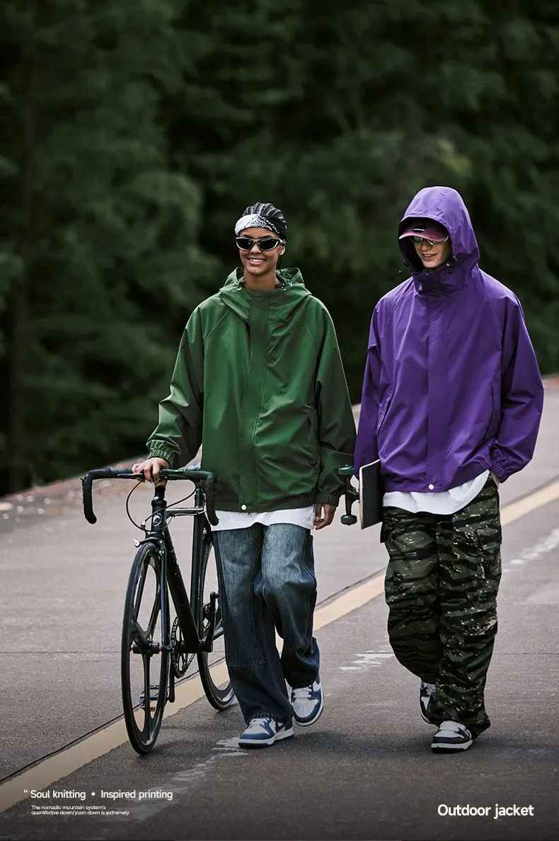 Men's | 3 Colors Minimalist Zipper Jacket 2024 Spring New Windproof Hooded Loose Men's Coat Jacket