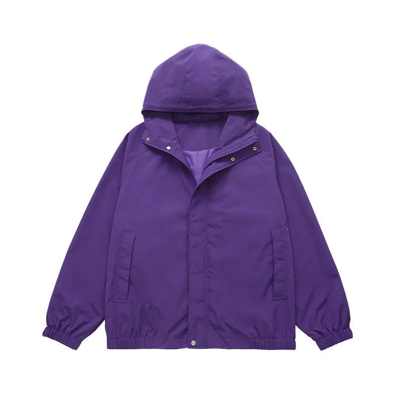 Men's | 3 Colors Minimalist Zipper Jacket 2024 Spring New Windproof Hooded Loose Men's Coat Jacket