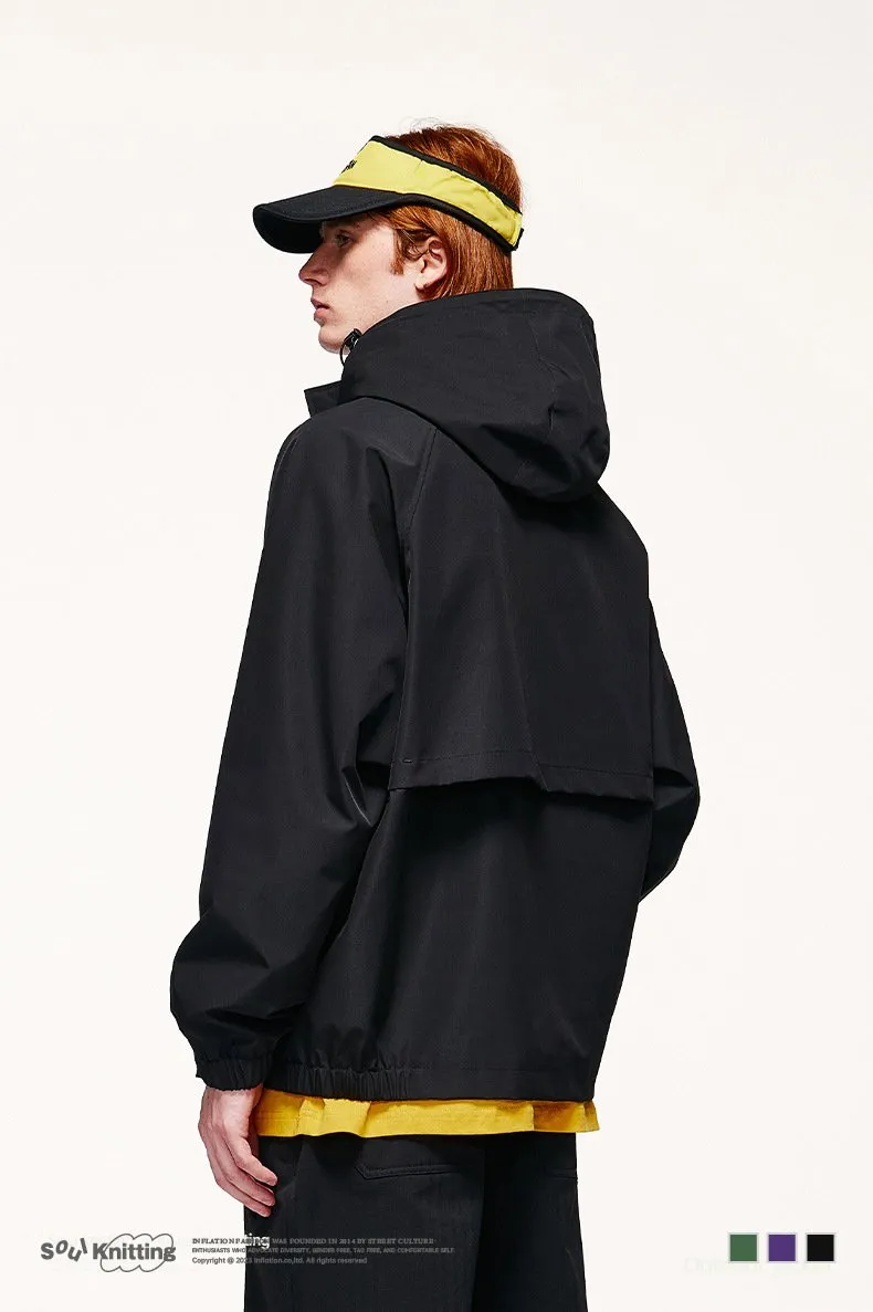 Men's | 3 Colors Minimalist Zipper Jacket 2024 Spring New Windproof Hooded Loose Men's Coat Jacket