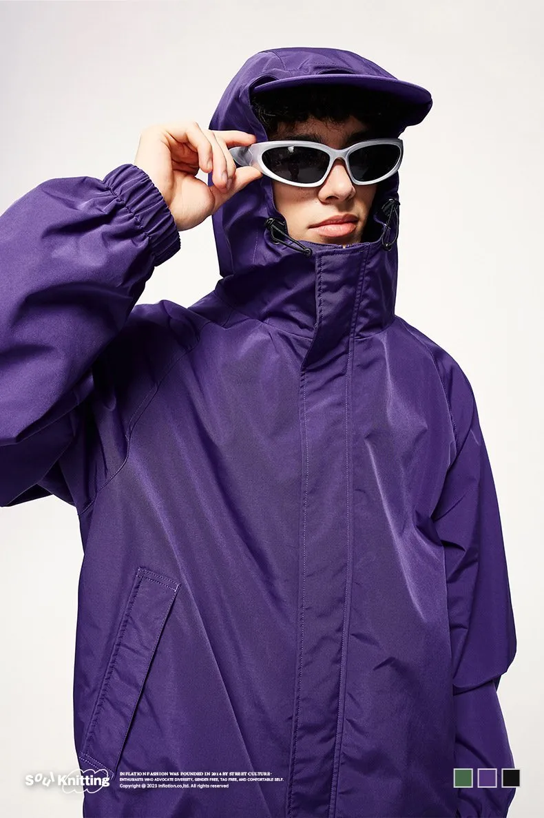 Men's | 3 Colors Minimalist Zipper Jacket 2024 Spring New Windproof Hooded Loose Men's Coat Jacket