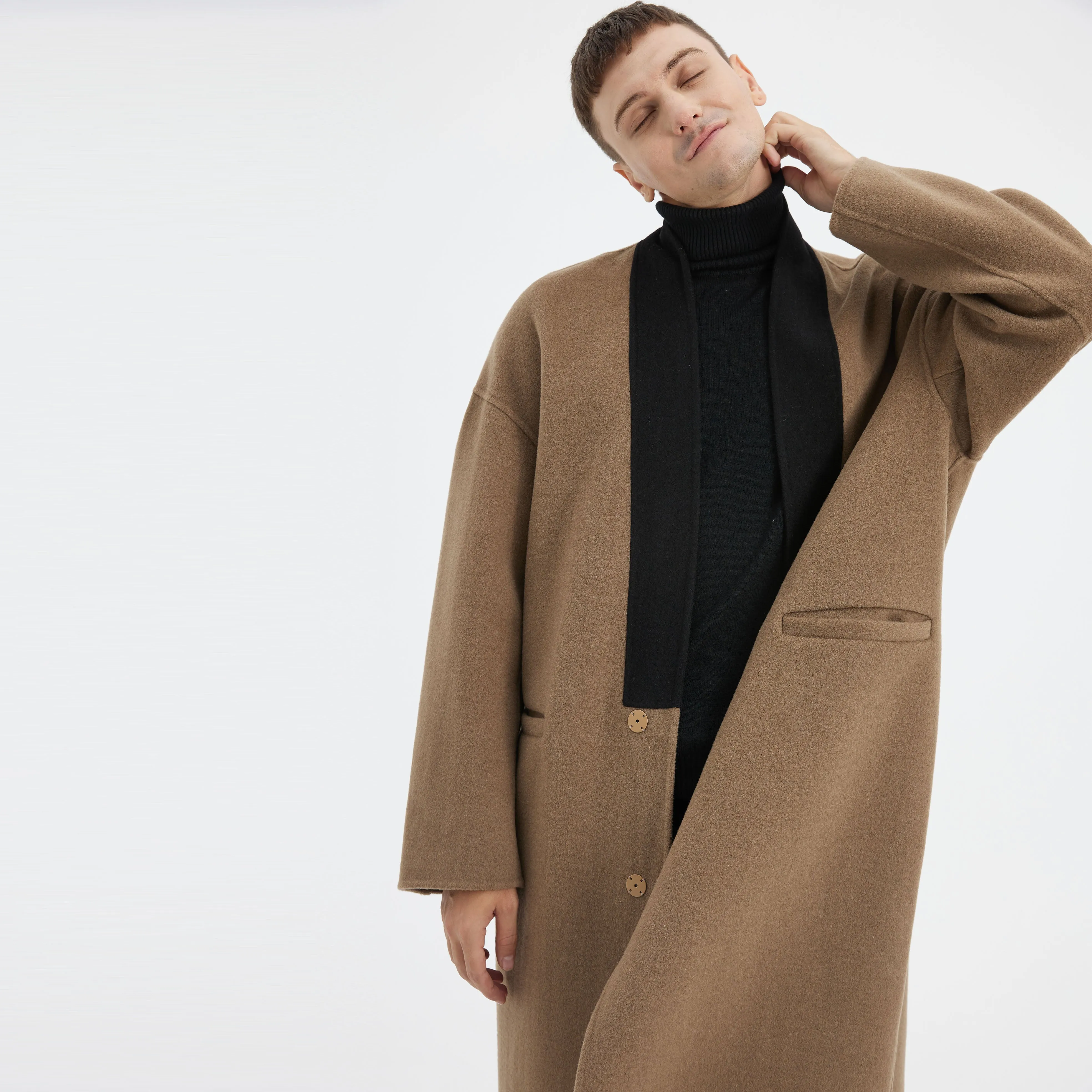 Men's Double-Faced Cashmere Coat