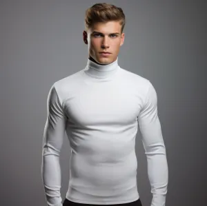 Men's white turtleneck C77
