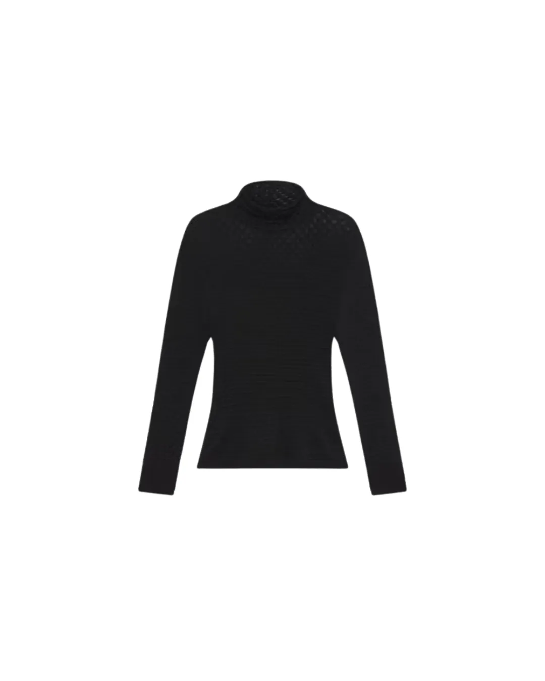 MESH LACE TURTLENECK