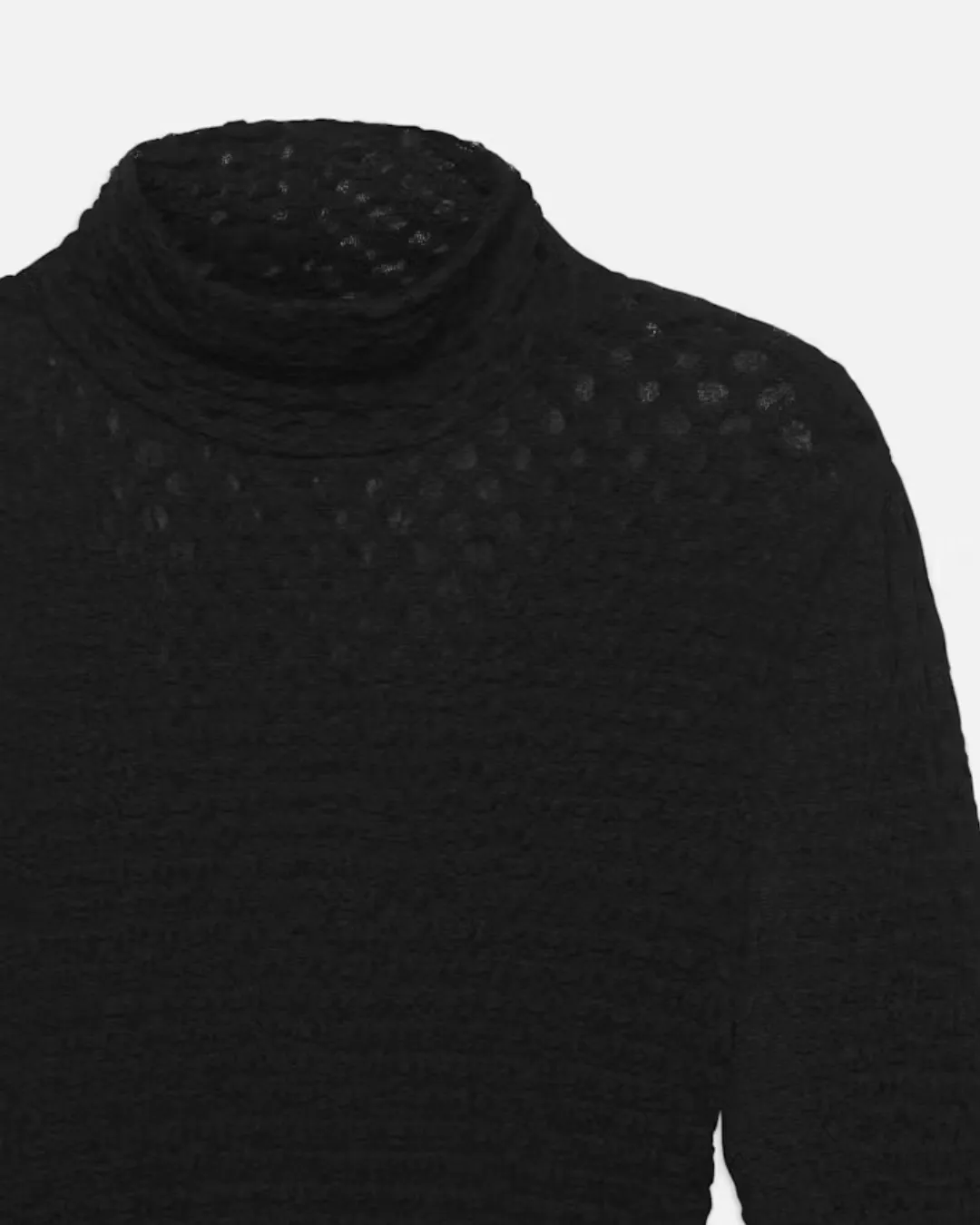 MESH LACE TURTLENECK