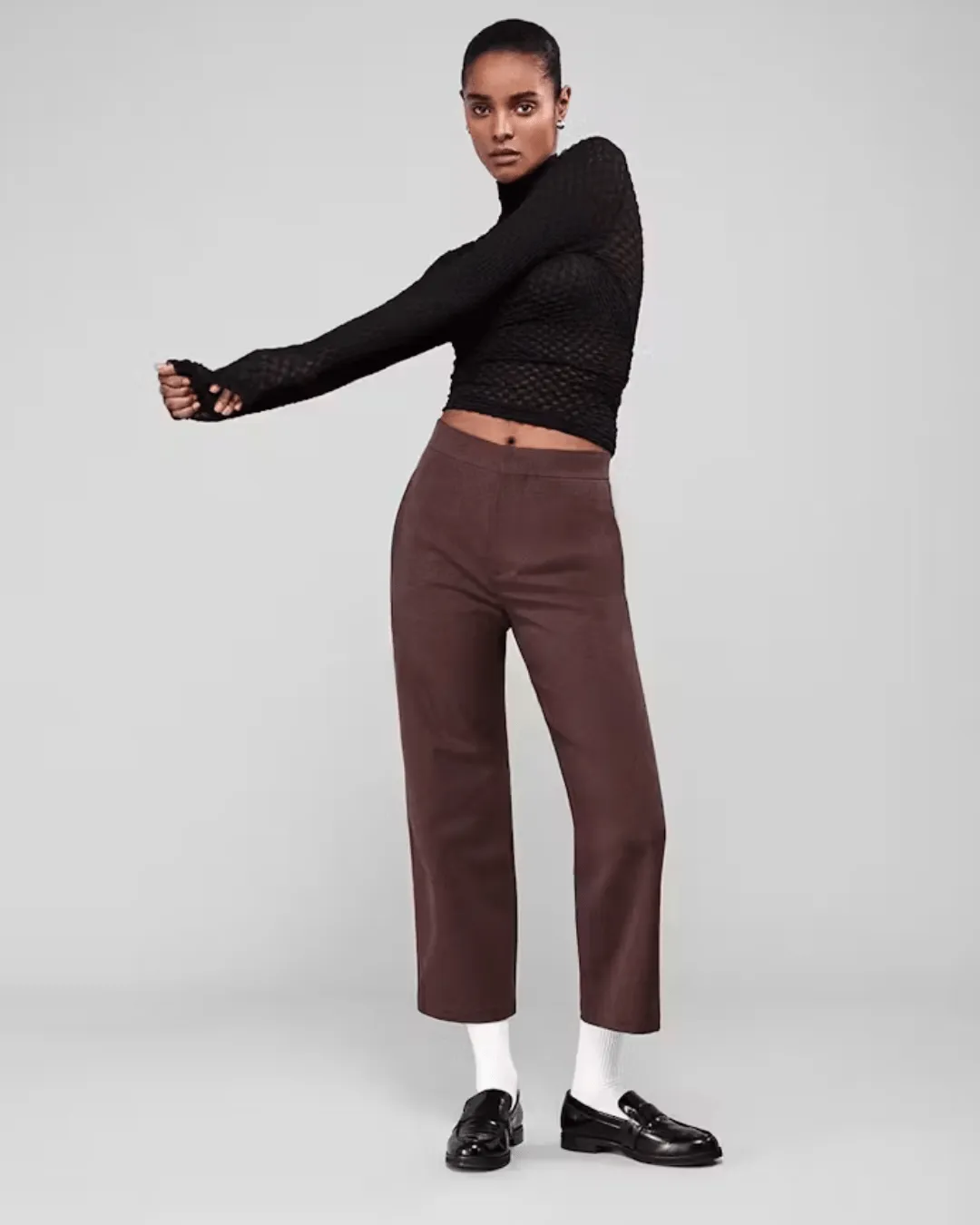 MESH LACE TURTLENECK